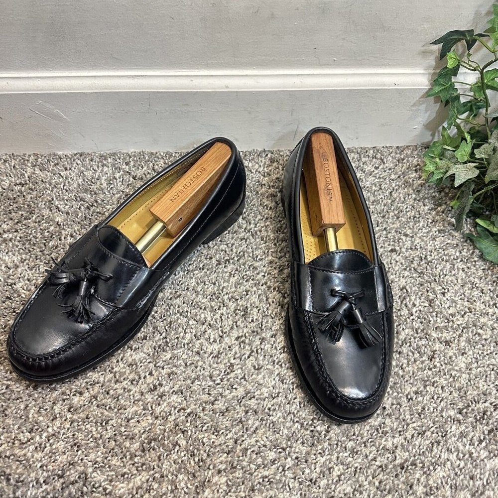 Cole Haan Mens Pinch Tassel Moc Toe Black Leather Loafer Slip On Size 10.5 D - Picture 1 of 10
